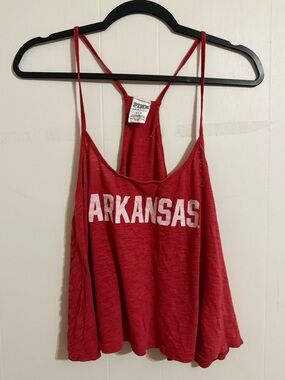 PINK Victoria's Secret Red 'Arkansas' Racerback Tank